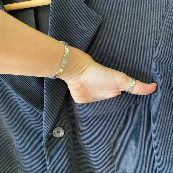 Pronto Uomo Men’s Corduroy Blazer Jacket Black 40 Short Preppy Academia Casual - Picture 7 of 16